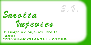 sarolta vujevics business card